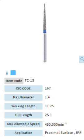 Mani Dia Bur Taper Conical End TC-13