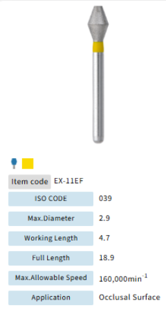 Mani Dia Bur Extra Shape EX-11EF