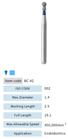Mani Dia Bur Ball Collar Standard BC-42S