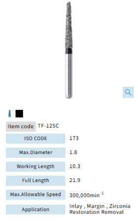 Mani Dia Bur Super Coarse TF-12SC