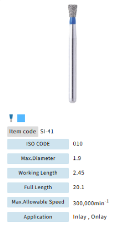 Mani Dia Bur Single Inverted Cone SI-41