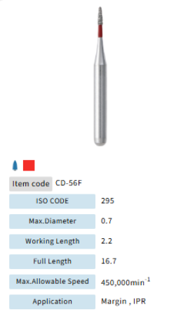 Mani Dia Bur Childresn Dentistry CD-56F
