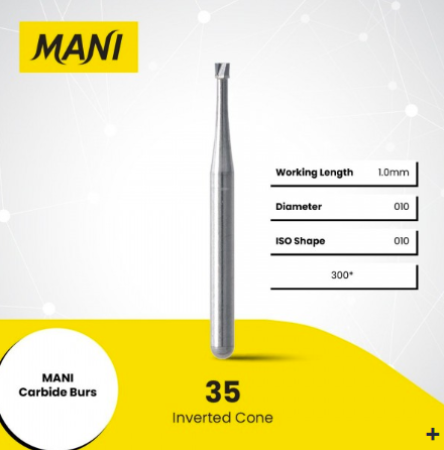 Mani Carbide Bur Inverted Cone #35