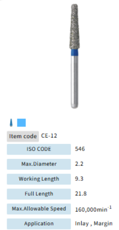 Mani Dia Bur Cerec CE-12