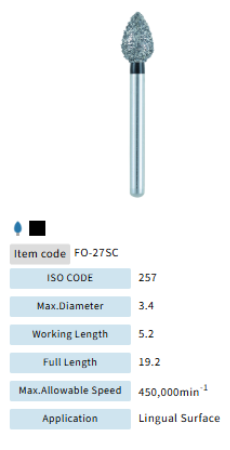 Mani Dia Bur Super Coarse FO-27SC