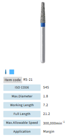 Mani Dia Bur Rounded Shoulder RS-21