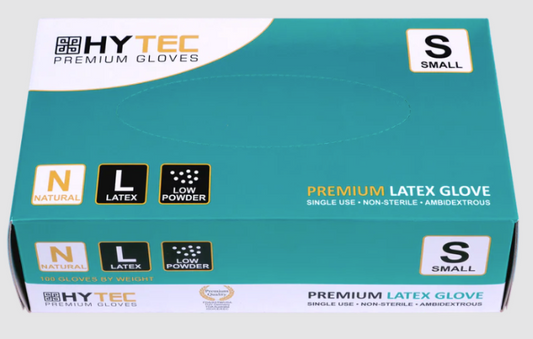 Hytec Natural Latex Gloves - Small (Minimum order of 10)