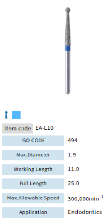 Mani Dia Bur Endo Access EA-L10