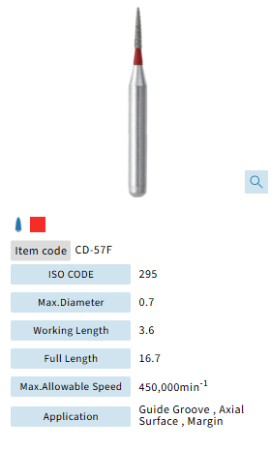 Mani Dia Bur Flame Fine CD-57F