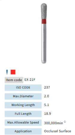 Mani Dia Bur Extra Shape EX-21F
