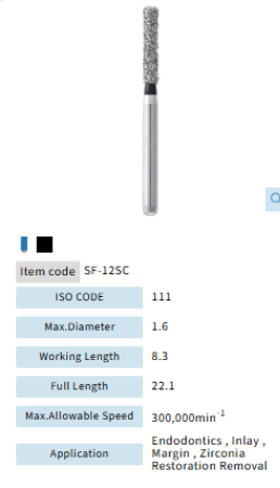 Mani Dia Bur Super Coarse SF-12SC