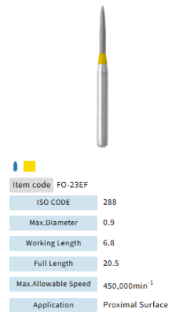 Mani Dia Bur Flame Ogival End FO-23EF